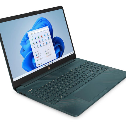 HP Laptop 15-dy0704ds 15.6-inch HD Notebook, Intel Celeron N4120 4GB DDR4 RAM 128GB PCIE SSD Computer PC Storage, USB C HDMI Port, Bluetooth WiFi, Windows 11 Installed, Peacock Teal (Renewed)