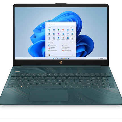 HP Laptop 15-dy0704ds 15.6-inch HD Notebook, Intel Celeron N4120 4GB DDR4 RAM 128GB PCIE SSD Computer PC Storage, USB C HDMI Port, Bluetooth WiFi, Windows 11 Installed, Peacock Teal (Renewed)