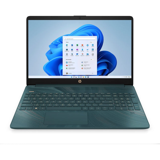 HP Laptop 15-dy0704ds 15.6-inch HD Notebook, Intel Celeron N4120 4GB DDR4 RAM 128GB PCIE SSD Computer PC Storage, USB C HDMI Port, Bluetooth WiFi, Windows 11 Installed, Peacock Teal (Renewed)