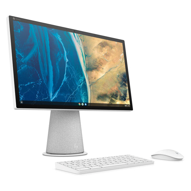 HP Chromebase 21.5" All-in-One Desktop, Intel Core i3-10110U Processor, 4 GB RAM, 128 GB SSD, Rotating Full HD IPS Touchscreen, Chrome OS, Bluetooth Keyboard and Mouse Combo (Renewed)