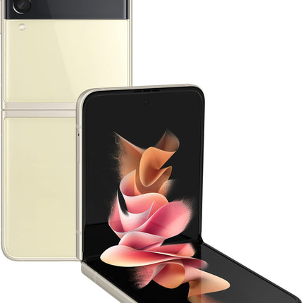 SAMSUNG Z FLIP 3 5G, US Version, 128GB, Cream - Verizon (Renewed)