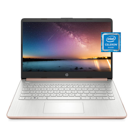 HP 14 Laptop, Intel Celeron N4020, 4 GB RAM, 64 GB Storage, 14-inch Micro-Edge HD Display, Windows 10 Home, Rose Gold (Renewed)