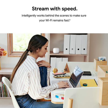 Google Nest AC2200 4x4 Mesh Wi-Fi Router with 2200 sq ft Coverage (Renewed)