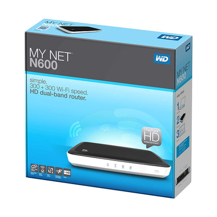 WD My Net N600 HD Dual Band Router Wireless N WiFi Router Accelerate HD (Renewed)