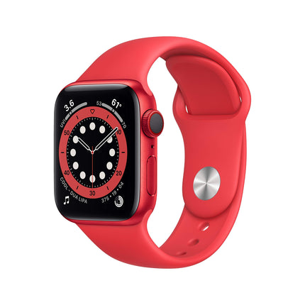 Apple Watch Series 6 (GPS + Cellular, 40mm) - (Product) RED Aluminum Case with RED Sport Band (Renewed)