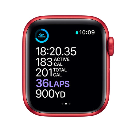 Apple Watch Series 6 (GPS + Cellular, 40mm) - (Product) RED Aluminum Case with RED Sport Band (Renewed)