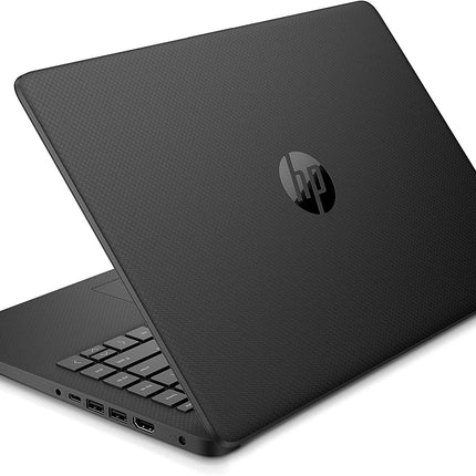 HP 14-fq0010ca 14-inch Laptop 4GB DDR4 RAM, 64GB eMMC Computer Storage, AMD Radeon Graphics, 1.2 GHz, Dual Cores, SD Card Reader, WiFi, Bluetooth, Windows 10 Home S Notebook, Jet Black (Renewed)