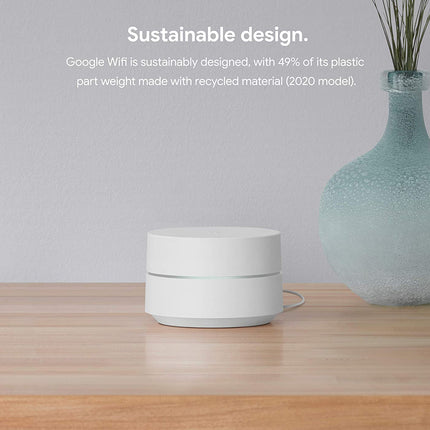 Google AC1200 White Dual-Band 1500 Sq Ft Coverage Wifi Router Mesh WiFi System