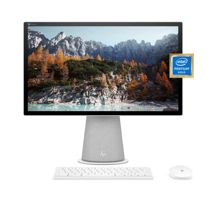 HP Chromebase 21.5" All-in-One Desktop, Intel Pentium Gold 6405U Processor, 4 GB RAM, 128 GB SSD, Rotating Full HD IPS Touchscreen, Chrome OS, Bluetooth Keyboard and Mouse Combo (22-aa0022) (Renewed)