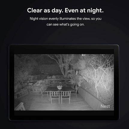 Google Nest Night Vision Weatherproof Outdoor Camera for Home Security (Renewed) 2-Pack