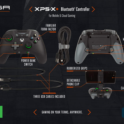 PowerA MOGA XP5-X Plus Bluetooth Controller for Mobile & Cloud Gaming on Android/PC [video game]