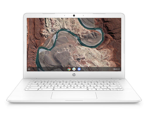 HP Chromebook 14-inch Laptop with 180-Degree Hinge, Full HD Screen, AMD Dual-Core A4-9120 Processor, 4 GB SDRAM, 32 GB eMMC Storage, Chrome OS (14-db0050nr, Snow White) (Renewed)